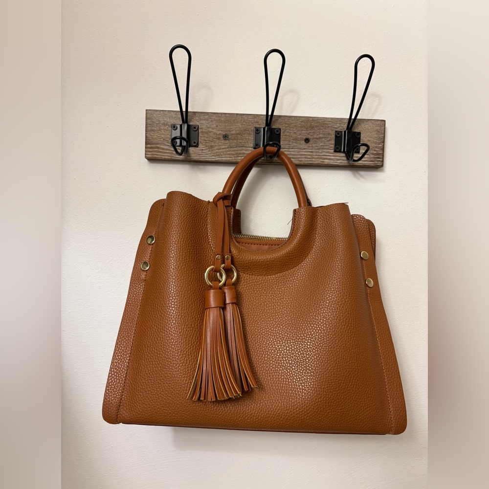 Bohme Tan Satchel with Tassels